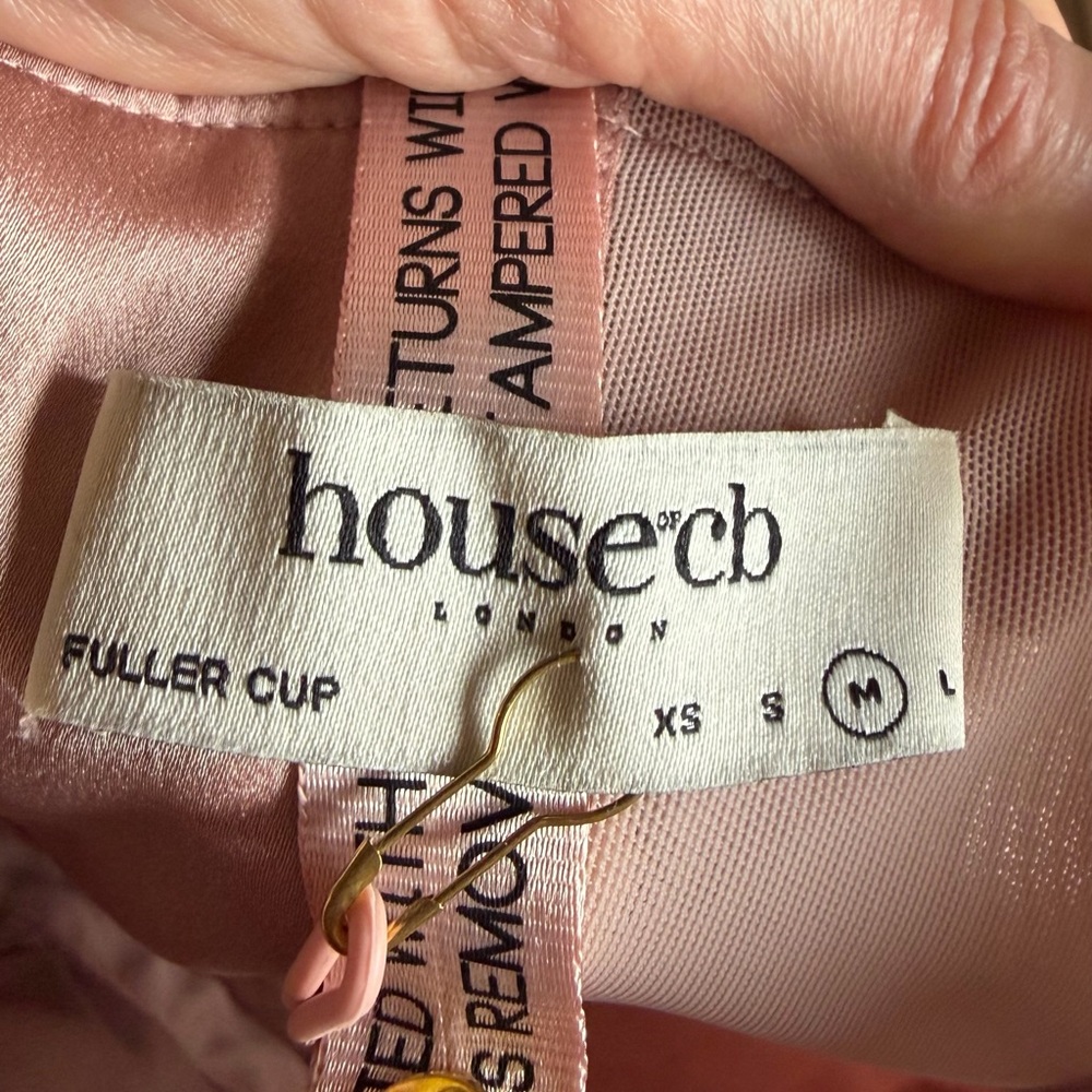 House of CB Dusty Pink Strapless Tulle Midi Dress - Picture 5 of 10